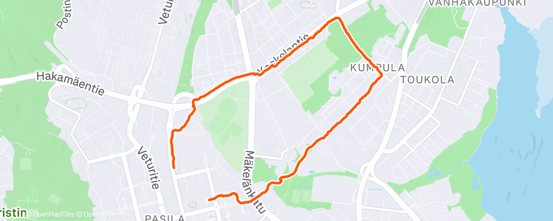 Mapa de la actividad (Afternoon Walk)