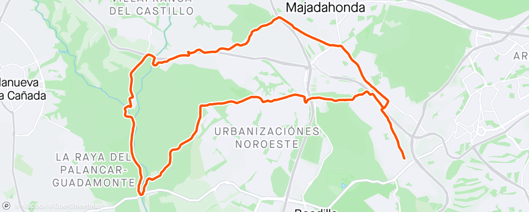 Map of the activity, Estirando paticas en guadarrama