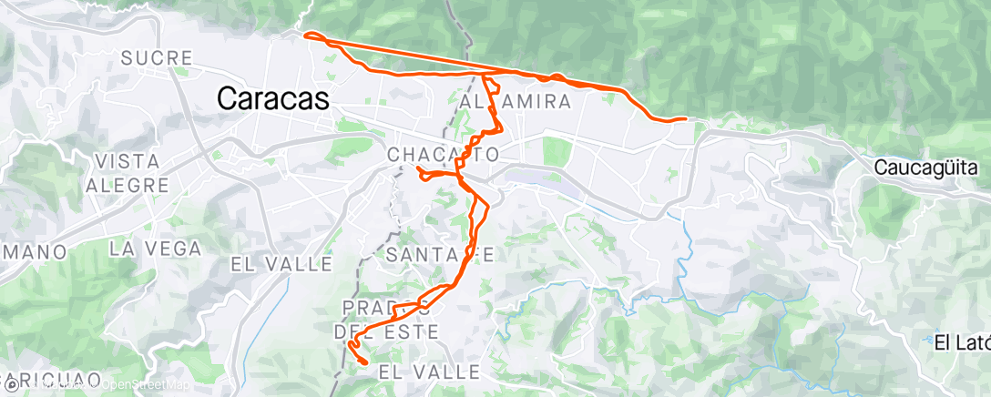 Mapa da atividade, Vuelta ciclística por la mañana