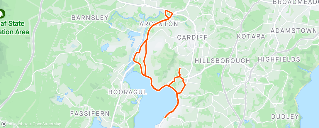 Map of the activity, Easy does it on a chilly FriYay