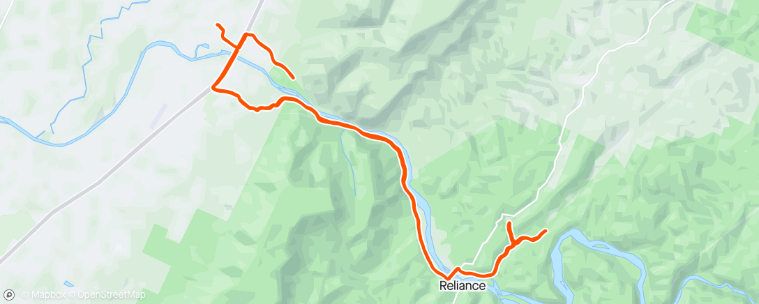 Map of the activity, Hiwassee Ride