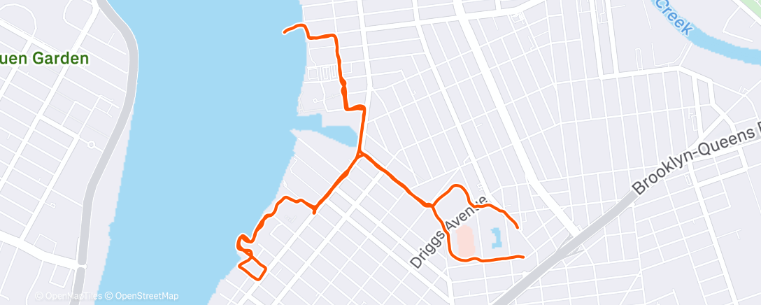 Map of the activity, Evening Run