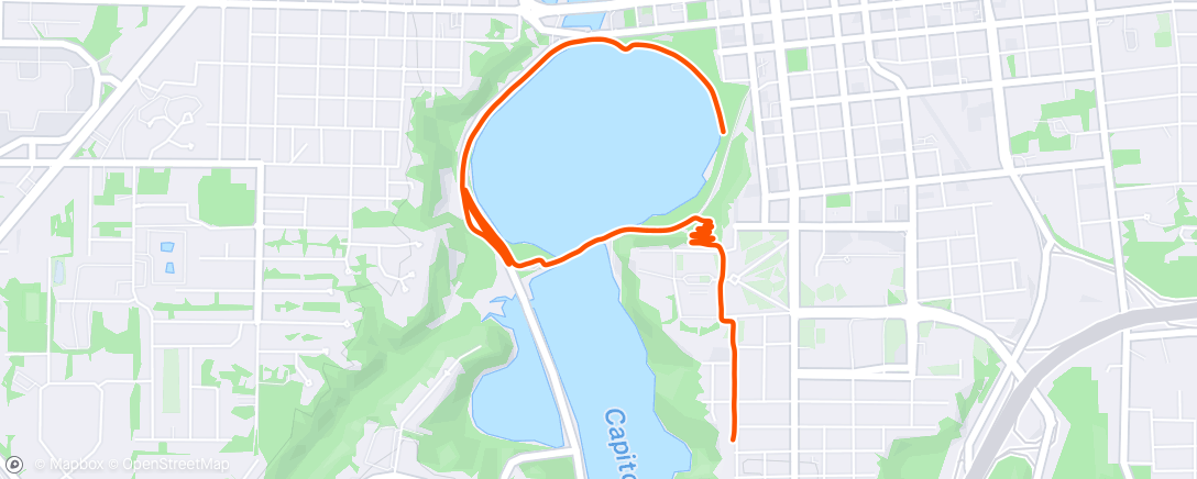 Map of the activity, Afternoon Run