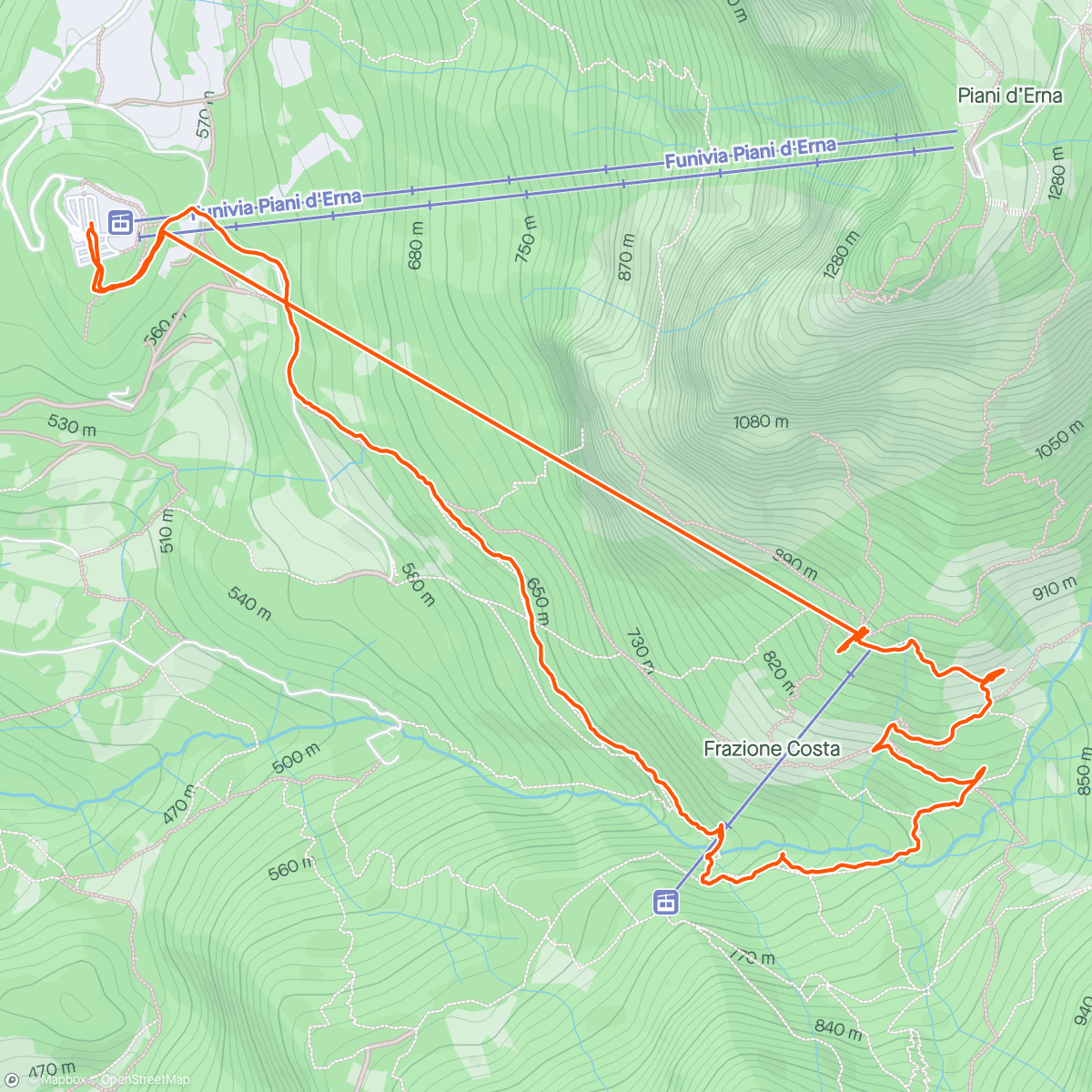 「Rifugio Stoppani」活動的地圖