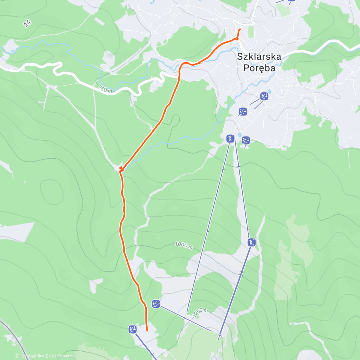 Map of the activity, Утренний хайкинг