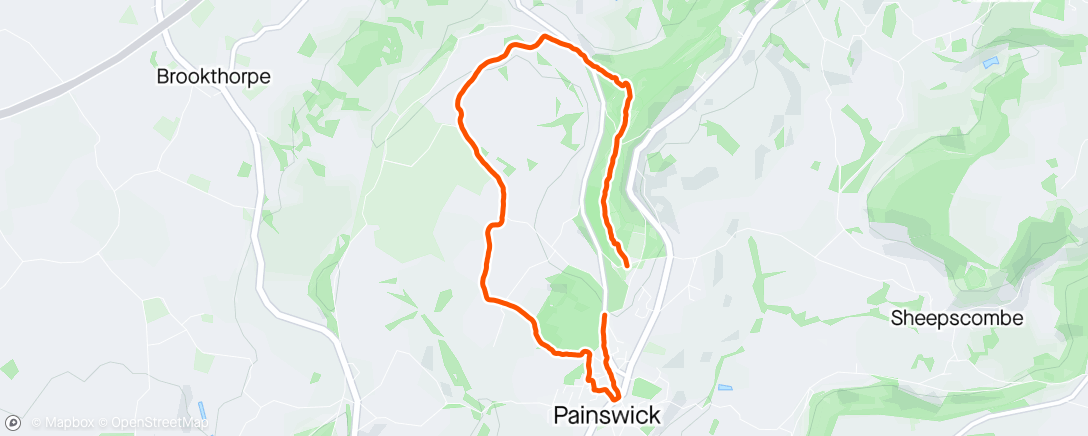 Map of the activity, Around Painswick again