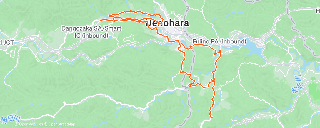 Map of the activity, 朝のライド