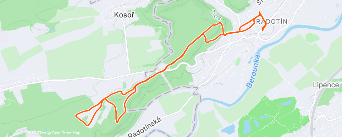 Map of the activity, Morning Run