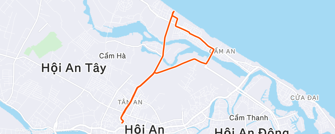 Map of the activity, An Bang Beach