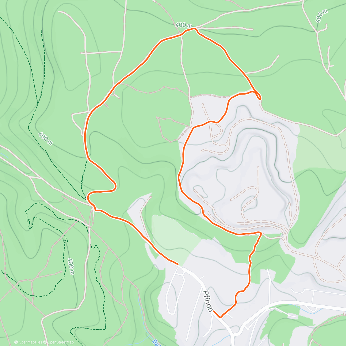 Map of the activity, Pohodový morning run s Lolou 🐕