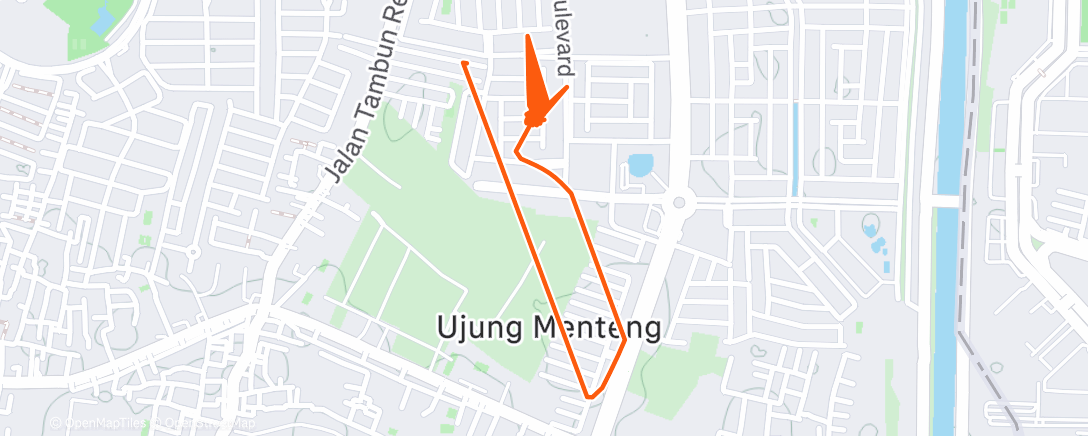 Map of the activity, Bersepeda Malam