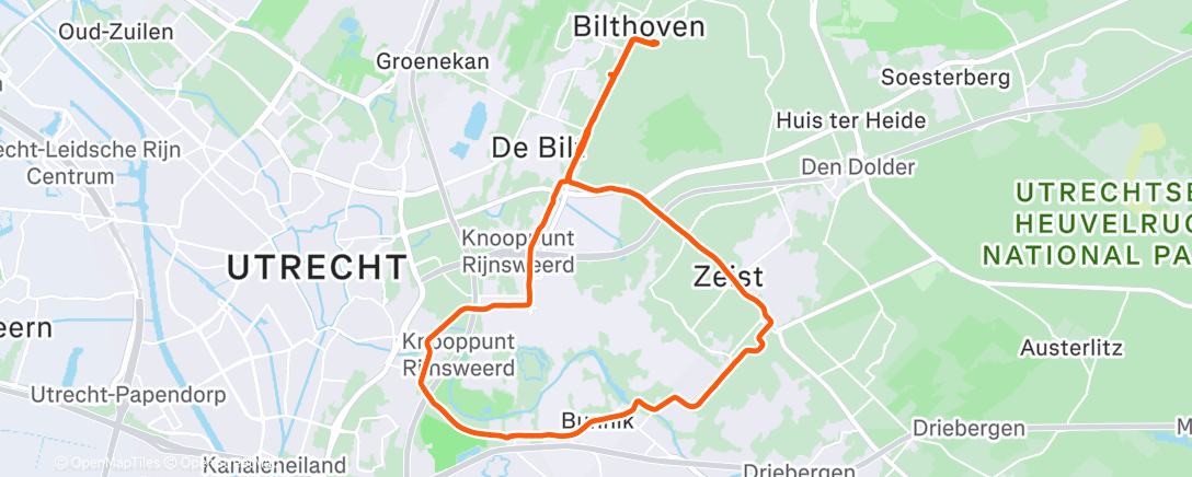 Map of the activity, Lunch Run