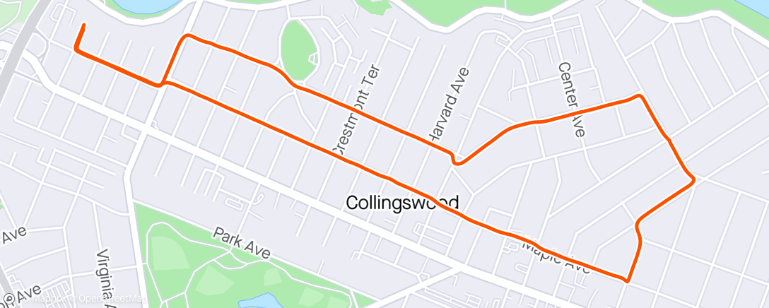 Map of the activity, After-Work Walk w/ the GF