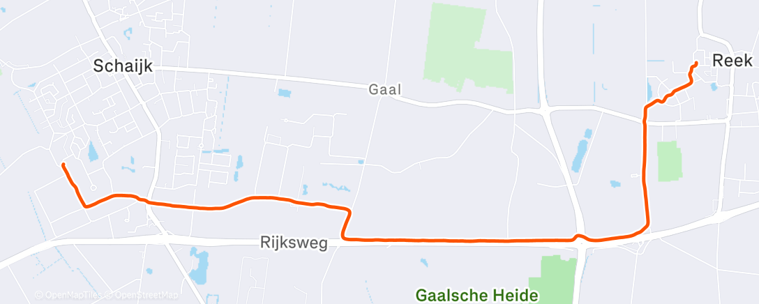 Map of the activity, Op t longboard naar pap en mam