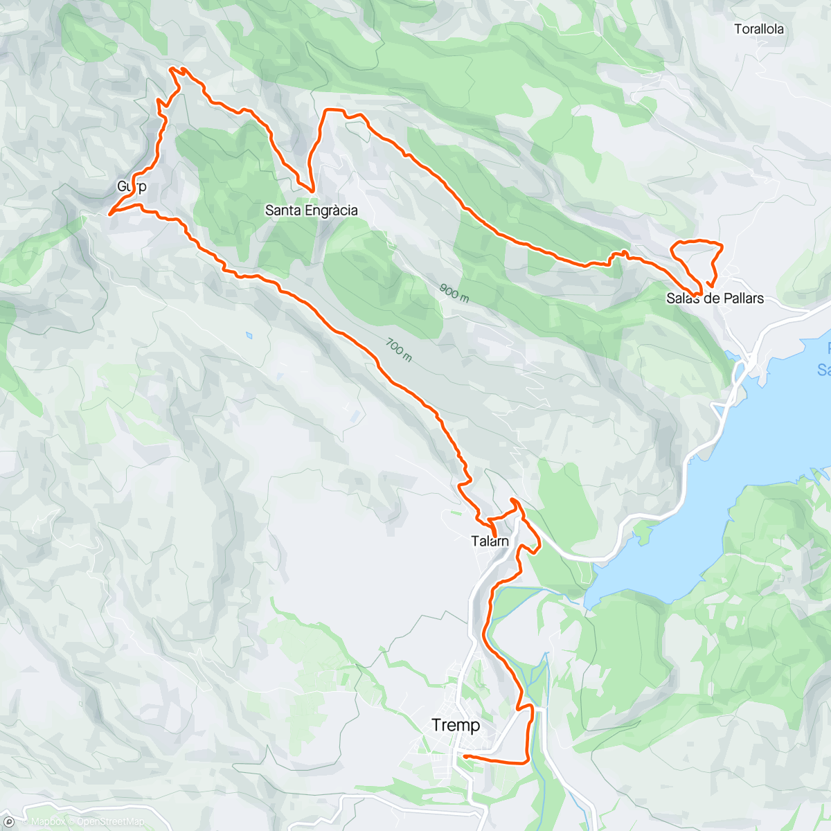 Map of the activity, Ultra Pallars 360 28K