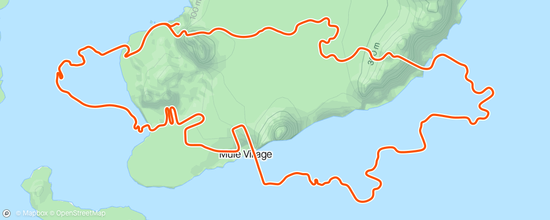 Map of the activity, Zwift - Group Ride: Rhino Sausage Roll Social (D) on Spiral into the Volcano in Watopia