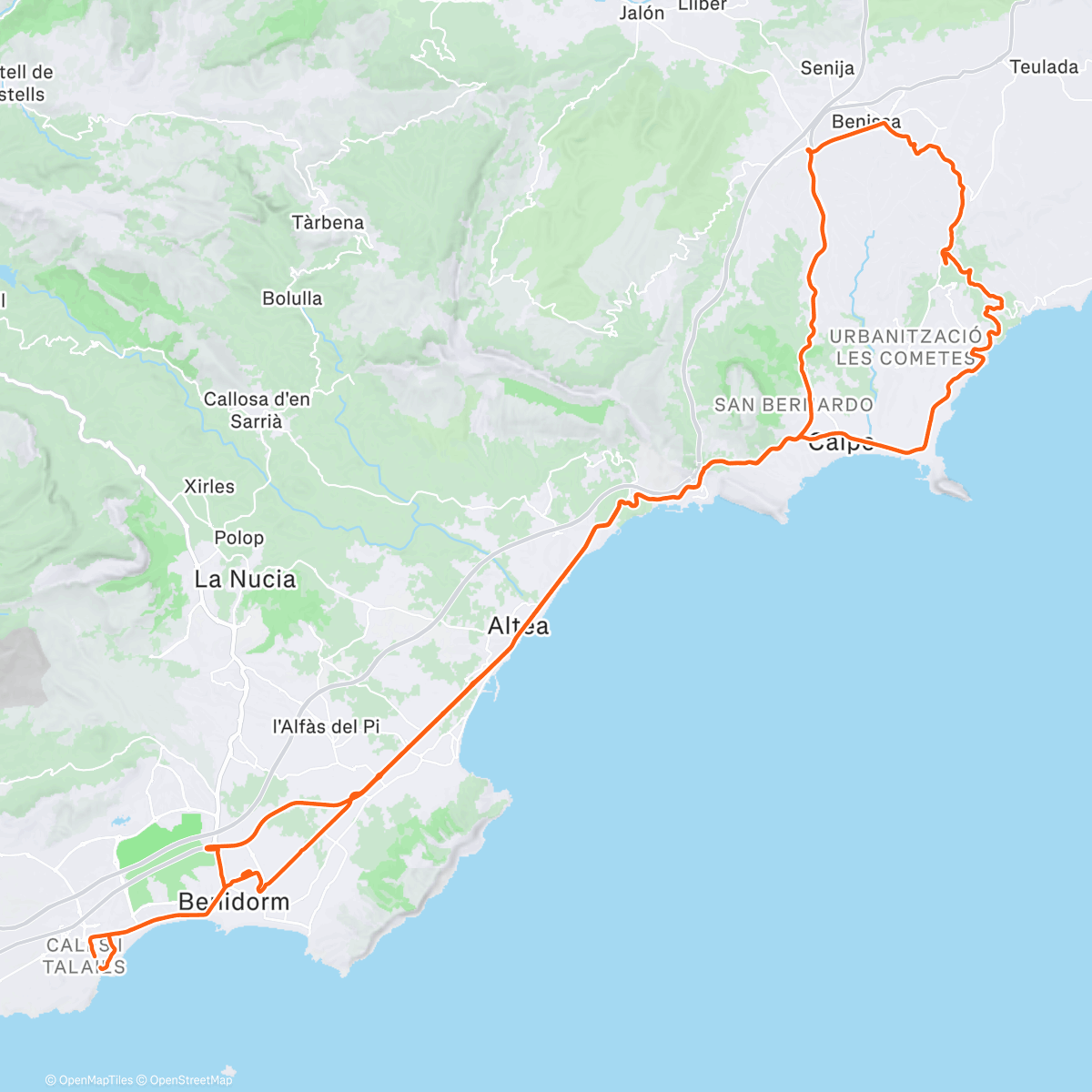 Map of the activity, Domingo de grupeta con el visma y cumple de Emil!!!