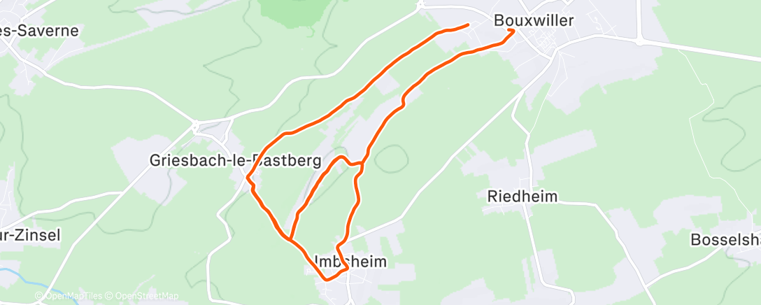 Map of the activity, Lunch Trail Run