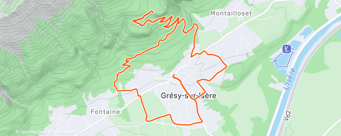 Map of the activity, Mont de Gresy