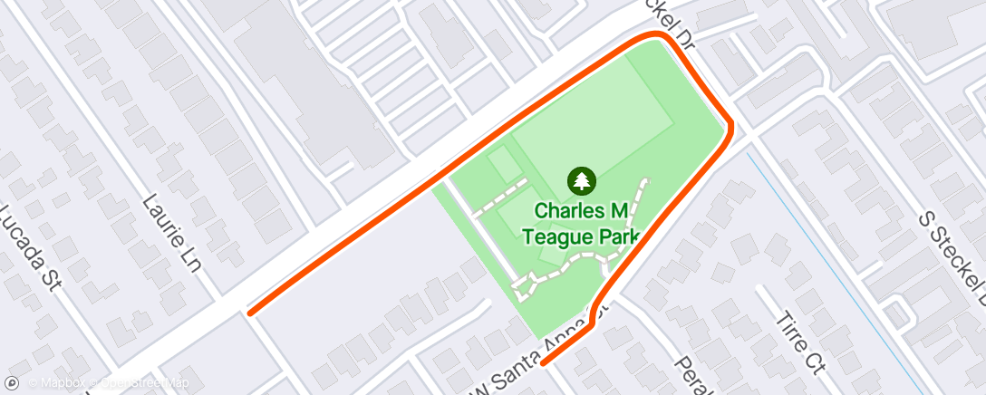 Map of the activity, Cas park loop