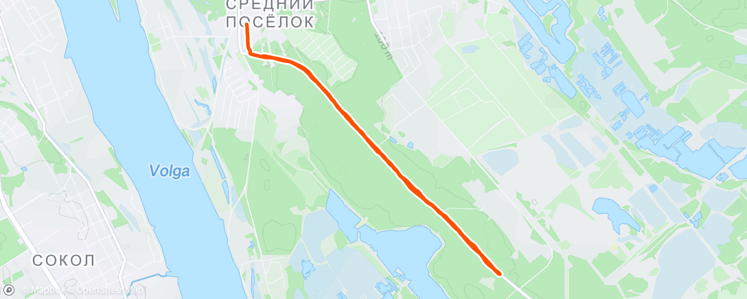 Map of the activity, Дневной забег