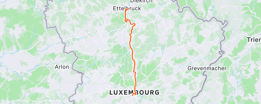 Map of the activity, Sortie vélo dans l'après-midi