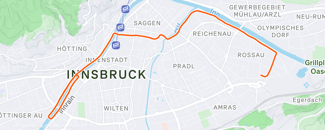 Map of the activity, Commute • 48:10 elapsed