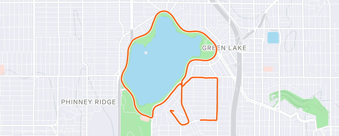 Map of the activity, Afternoon Run