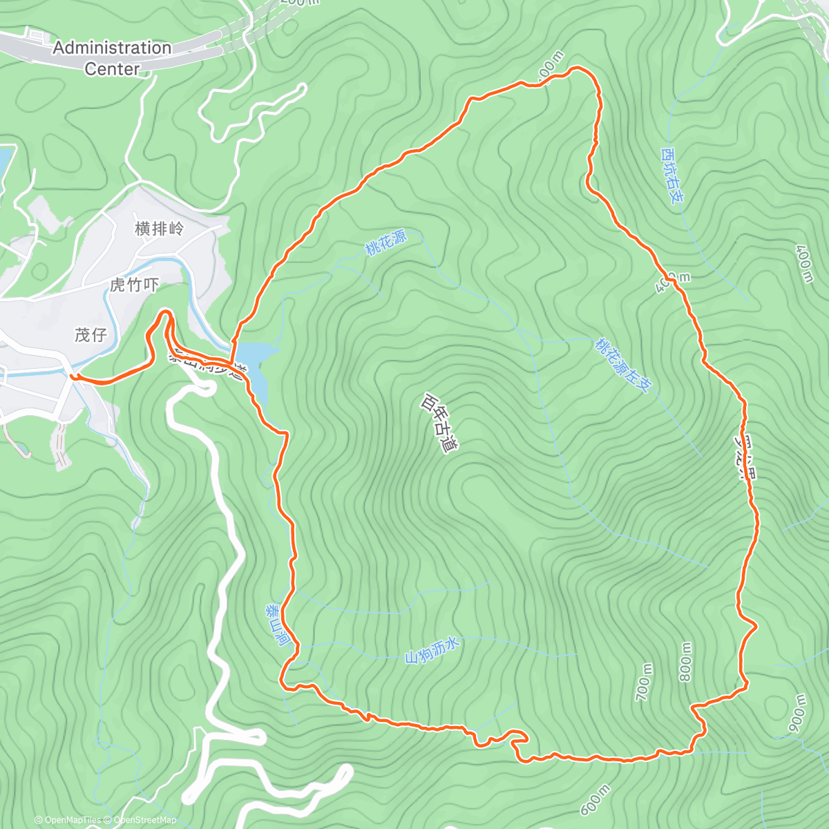 Map of the activity, 梧桐山