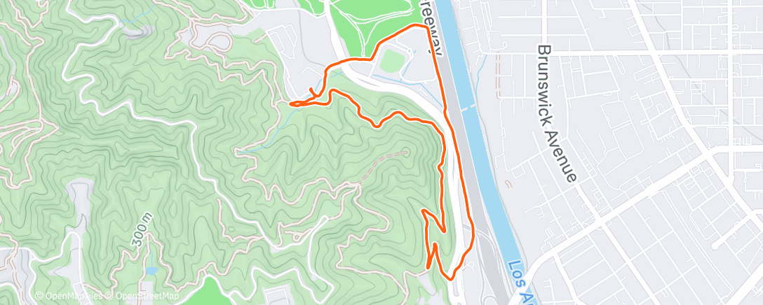 Map of the activity, Griffith: Lower Beacon Loop