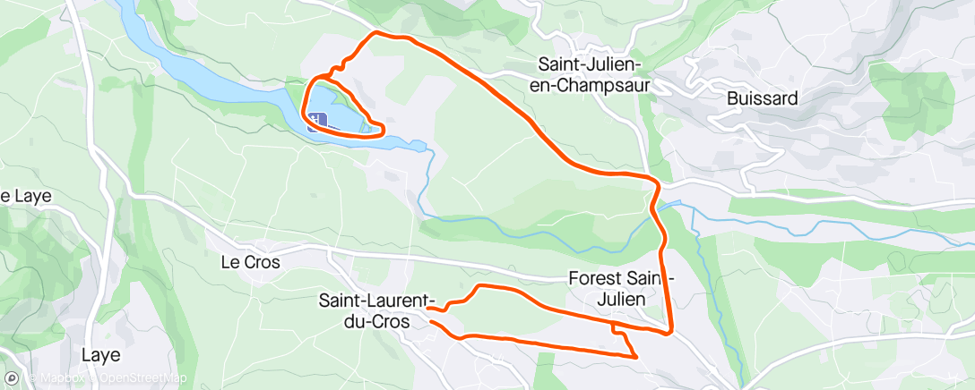Karte der Aktivität „Course à pied du midi”