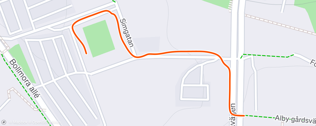 Map of the activity, Afternoon Walk