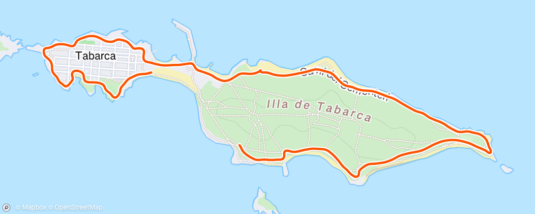 Map of the activity, Carrera de noche