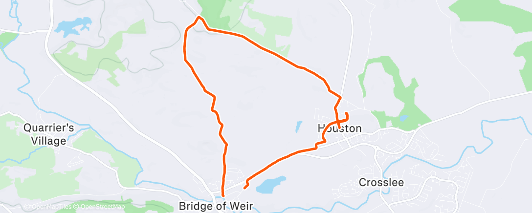 Map of the activity, Lunch Walk