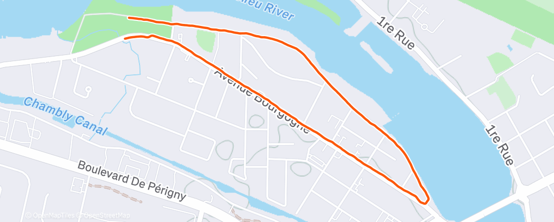 Map of the activity, Christmas run avec les poires