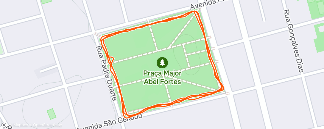Map of the activity, Caminhada na hora do almoço
