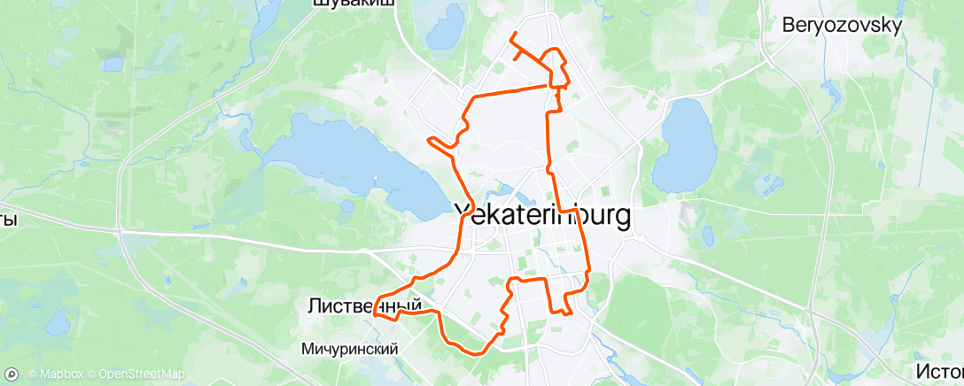 Mapa da atividade, Горный велозаезд (утро)