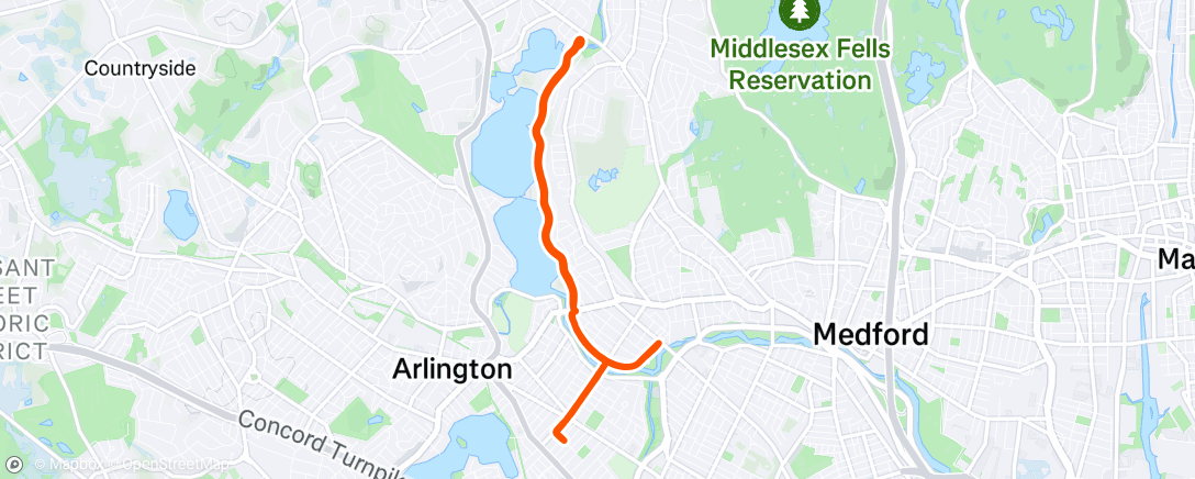 Map of the activity, Morning Run