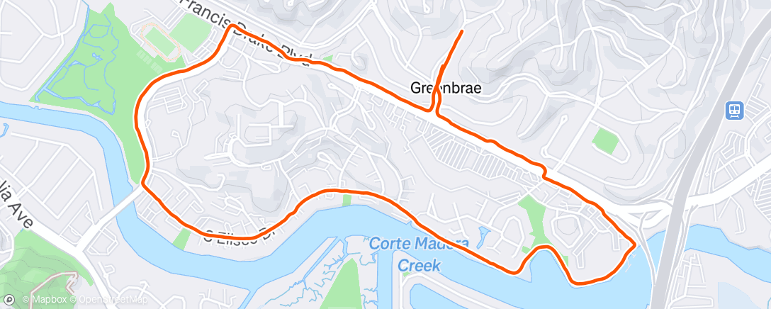 Map of the activity, Morning Run
