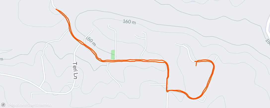 Map of the activity, Evening Walk