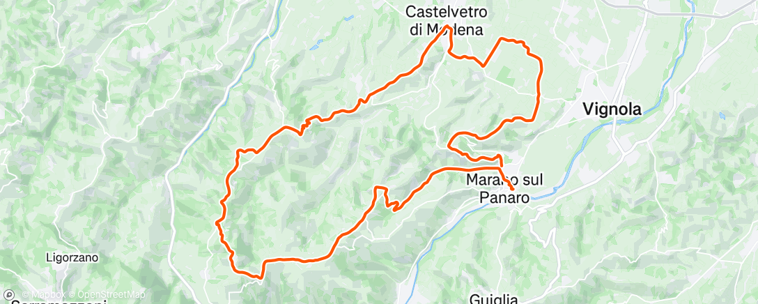 Map of the activity, Giro mattutino