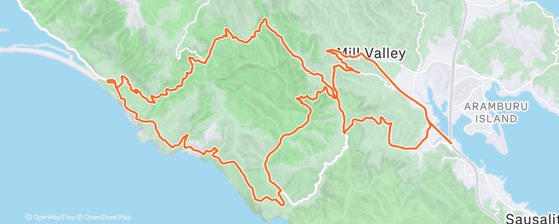 Map of the activity, Lunch Ride