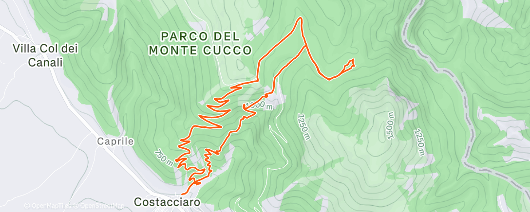 Map of the activity, Escursione mattutina