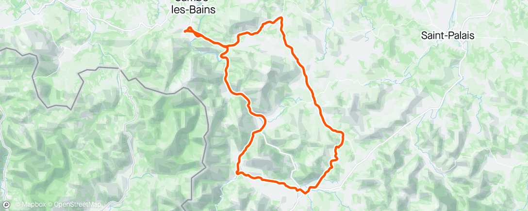 Map of the activity, Promenade en vélo dans les terres basques avec Laeti