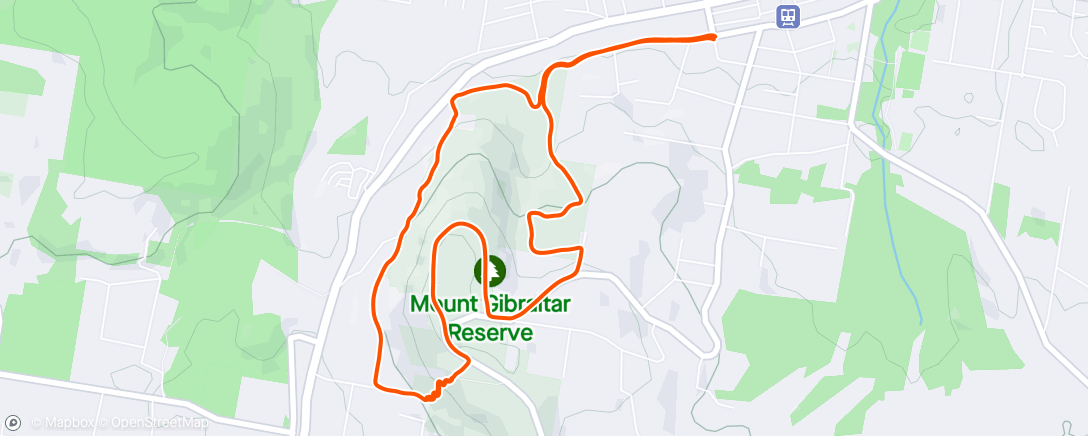 Map of the activity, Anzac Day run