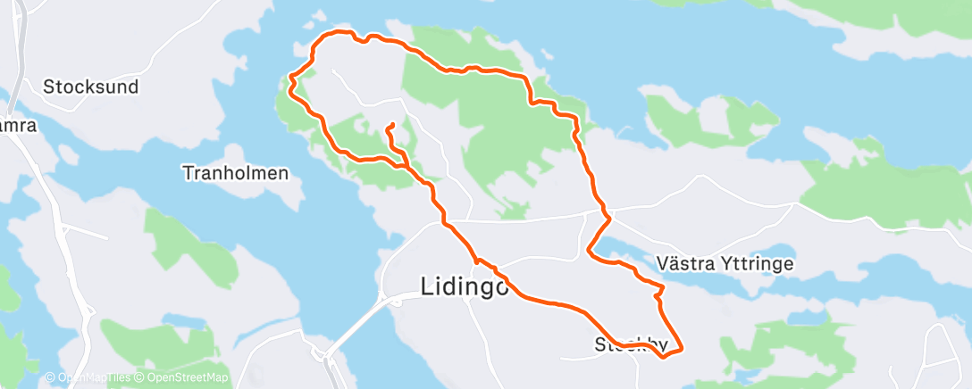 Map of the activity, Lunch Run