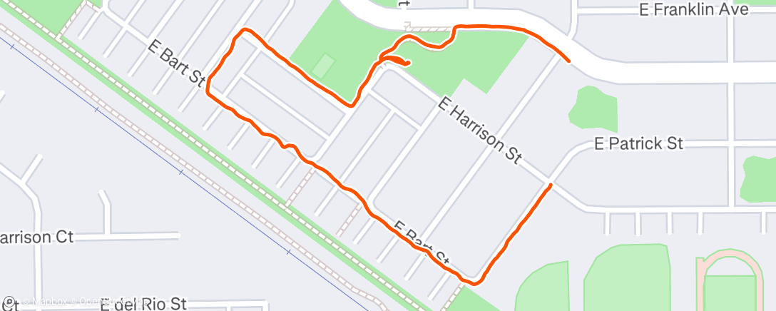 Map of the activity, Afternoon Walk