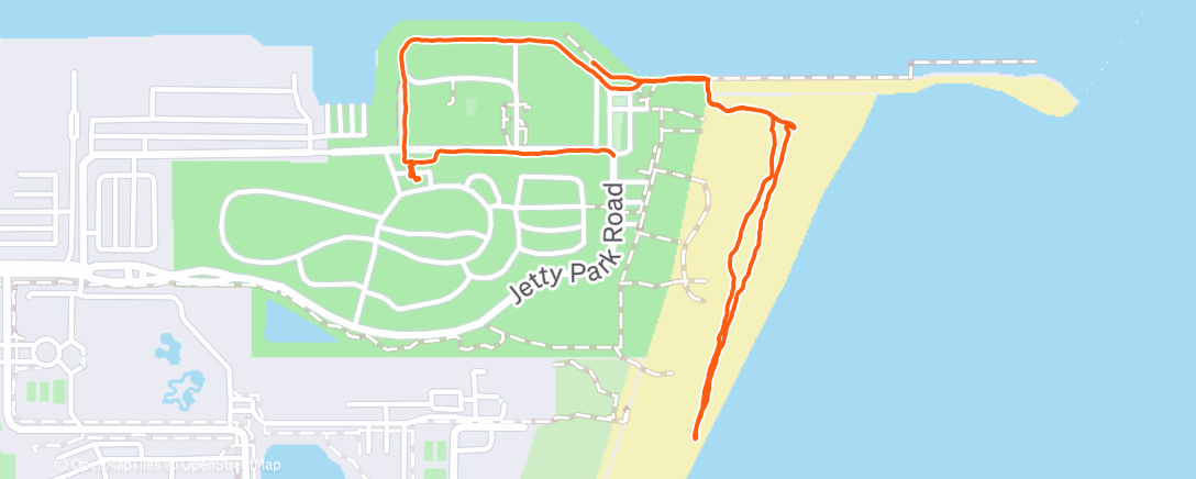 Map of the activity, First outdoor walk of any distance since being hit by a car