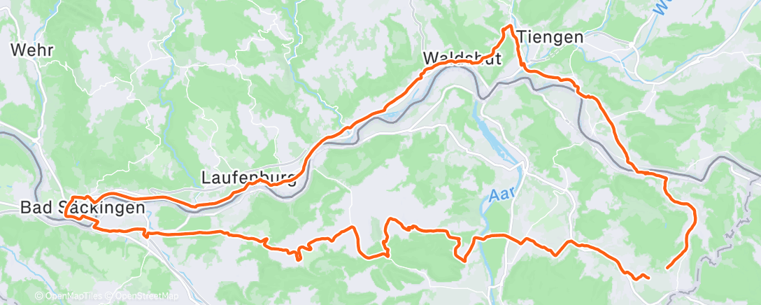 Map of the activity, Radfahren