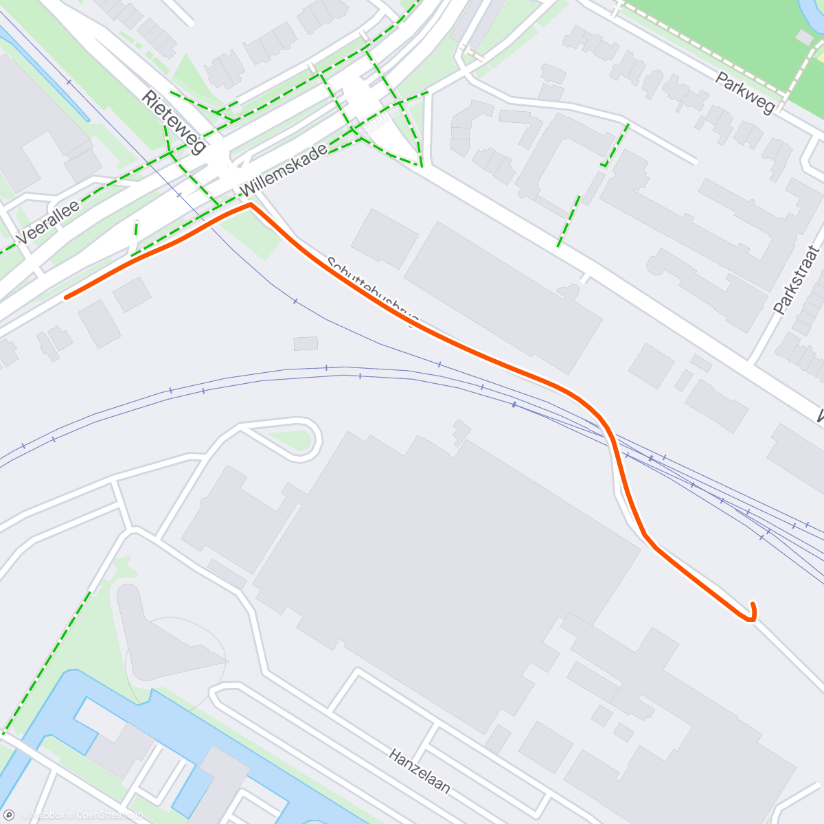 Karte der Aktivität „Met de stadsfiets de busbrug op rossen”